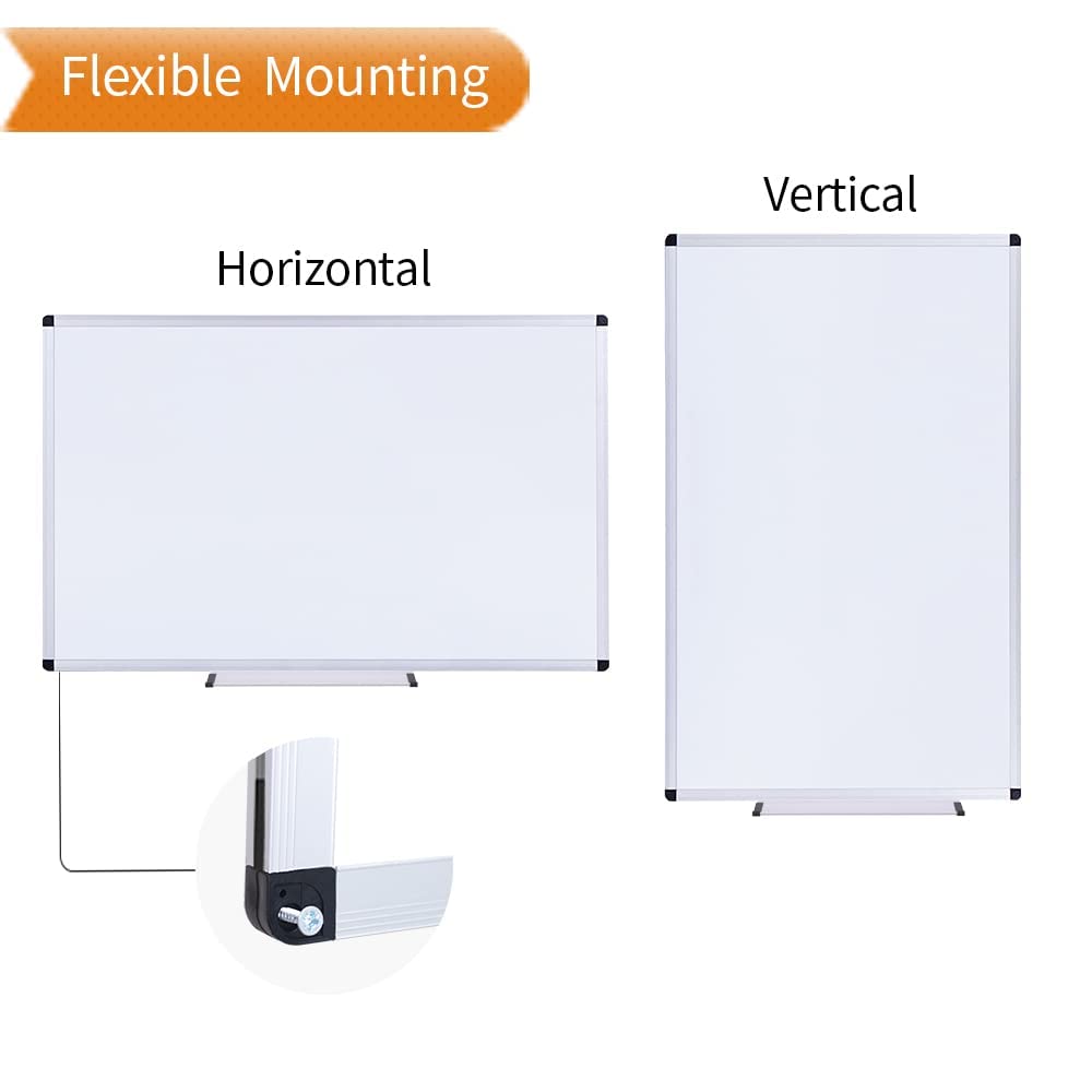 VIZ-PRO Magnetic Whiteboard/Dry Erase Board, 40 X 30 Inches, Includes 1 Eraser & 2 Markers & 4 Magnets