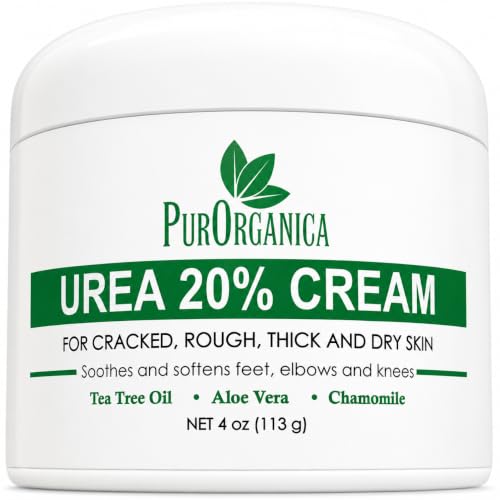 PurOrganica Urea 20% Foot Cream for Cracked Heels & Calluses - Made in USA