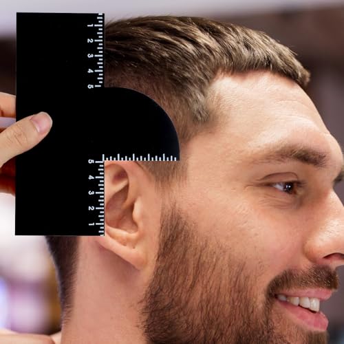 2 Pcs Barber Enhancement Cards T-Shape Hairline Beard Shaping Tool