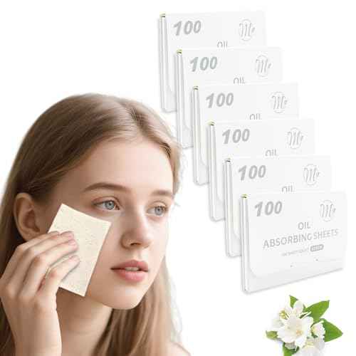 Bamboo Charcoal Oil Blotting Sheets 600 Counts ? Makeup Friendly & Portable Facial Blotting Paper for Oily Skin | Natural Oil Absorbing, Travel-Size Pack (Gift-Ready) (White)