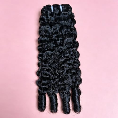 Xiaosa Burmese Curly Human Hair Bundles Natural Black 26 Inch Virgin Hair