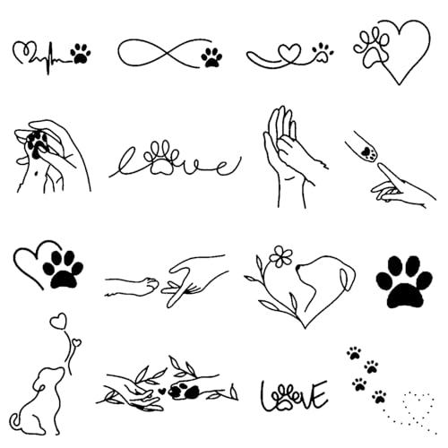 INKARTLINK Temporary Tattoos - 16 Designs, 1-2 Week Wear