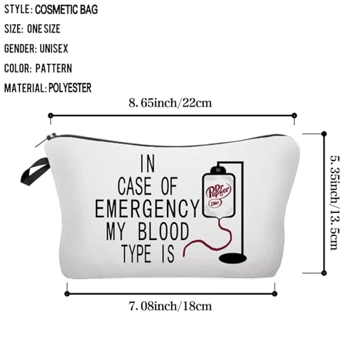 Small Makeup Bag Organizer with Metal Zipper - Travel Cosmetic Pouch