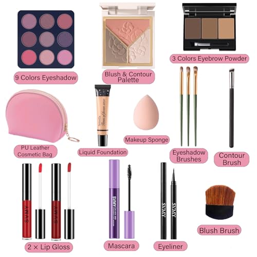 Makeup Set for Women & Teens - 15 Piece Face & Eye Kit