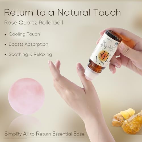 Organic Castor & Frankincense Oil Roll-On with Rose Quartz