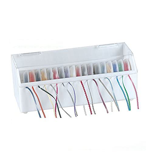 Easyinsmile Power Chain/Ligature Tie Organizer Case Dental Orthodontic Elastic Rubber Band Dispenser with Lid (Power Chain)