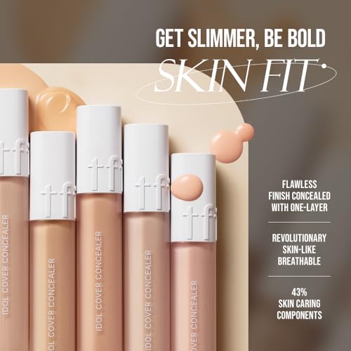 Idol Cover Concealer - Full Coverage, Lightweight, Sweat & Water Proof, Long-lasting, Lightweight, Conceales Dark Circles, Fine Lines, Redness, 0.22 Oz. (Y02 Natural Beige, 0.22 Oz.)