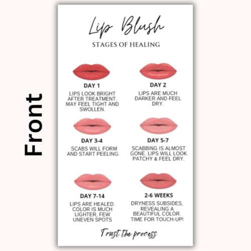 Lip Blush Aftercare Cards | 50 Pack Business Size