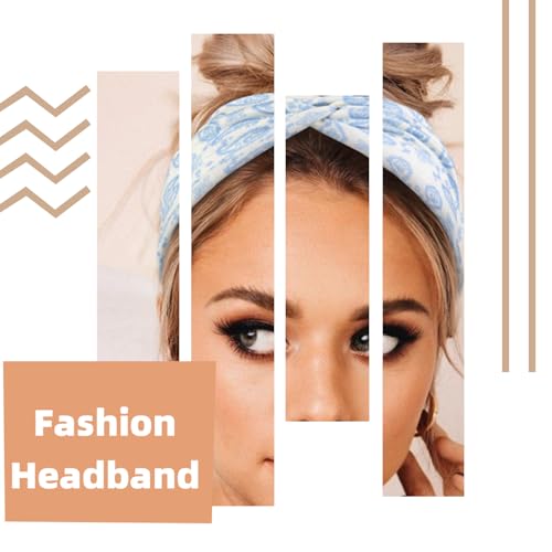 Tobeffect 8-Pack Turban Headbands for Women - Boho Stretchy Hairbands