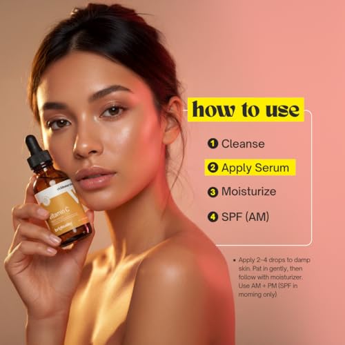 Vitamin C Serum For Face With Hyaluronic and Ferulic Acid 60ml Made In USA - Lightweight Non-Sticky Vit C Serum Face for Hydrating Brighter Smooth Fresh Skin Glow Fast Absorbing