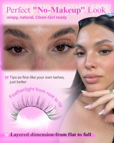 WTVANE Natural Lash Clusters - Wispy Eyelash Extensions 8-16mm