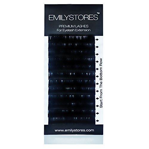 EMILYSTORES Eyelash Extensions 0.10mm Thickness D Curl Length 12mm Volume Individual eyelashes Natural-Looking Single Size For Lash Extension (0.10,D,12mm)