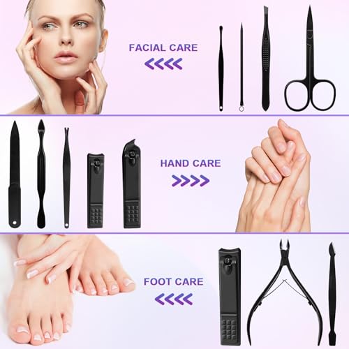 ANRUI 12-Piece Stainless Steel Manicure & Pedicure Kit