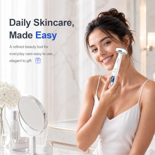 Microneedling Derma Stamp Kit with Red Light & Vibration - USB-C Rechargeable, 0.25mm - Skin Care Tool for Face & Body