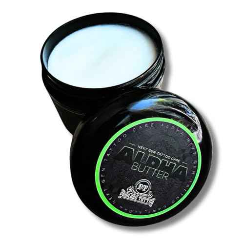 Alpha Butter - Premium Tattoo Aftercare Product - Promotes Faster Healing - Renew and Revitalize Your Tattoos (4 ounce Tub)
