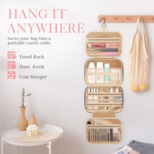 HOTOR Hanging Toiletry Bag - Waterproof Travel Organizer
