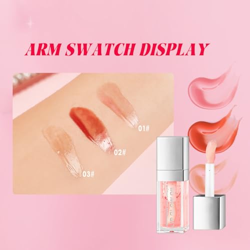 Newvenper Hydrating Lip Glow Oil – 3PC Plumping Lip Gloss Set
