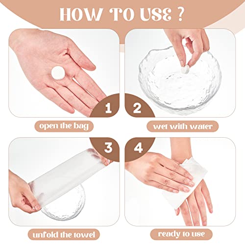 Juexica 1000 Pcs Mini Compressed Paper Towels Tablets Disposable Travel Coin Tissues Cotton Face Washcloths Portable Individual Wrap for Travel Toilet Hand Clean