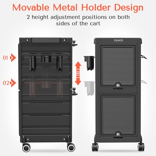 6-Drawer Lockable Salon Trolley with Wheels