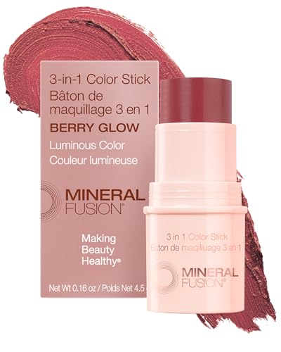 Mineral Fusion 3-in-1 Color Stick Berry Glow | Multi-Use Blush