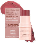 Mineral Fusion 3-in-1 Color Stick Berry Glow | Multi-Use Blush