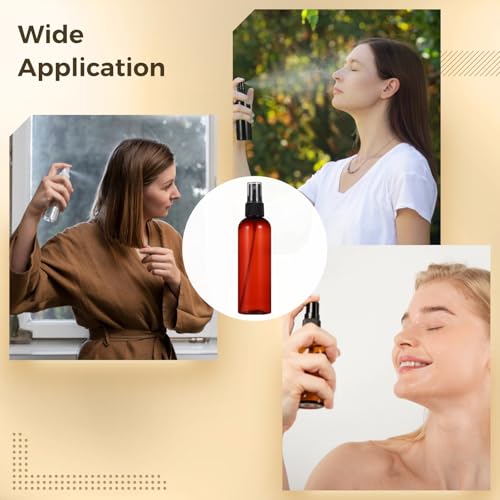 OMISTAR 48 PCS Abmer Plastic Spray Bottles, 4 oz Portable Travel Bottle, 120 ml Fine Mist Sprayers, Refillable Empty Plastic Containers for Perfumes Cosmetics Cleaning Solutions