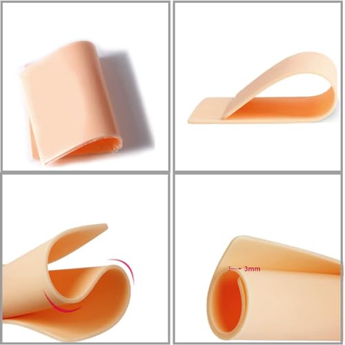 10Pcs 3MM Tattoo Practice Skin - Double-Sided Thick Silicone Sheets for Tattoo Artists