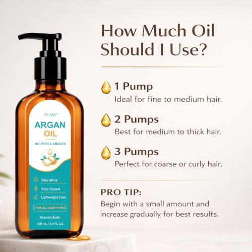 Argan Oil Hair Treatment for Frizz Control & Smoothing