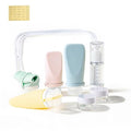 Cryslora Silicone Travel Bottle Set TSA Approved - Blue, Yellow, Pink
