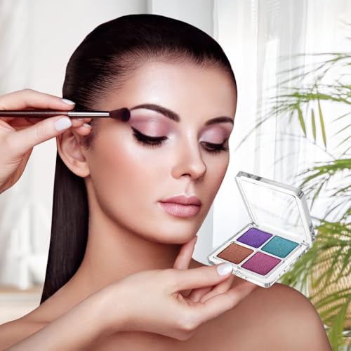 Beaupretty 2 Pack Refillable Lipstick & Makeup Palette Set - Clear 4-Grid Depotting Cases for Women Girls Ladies