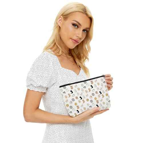 Cat Mom Makeup Bag Cat Gifts for Cat Lovers Cute Cat Stuff Cat Themed Travel Accessories Bag Mothers Day Christmas Birthday Gift Ideas Friendship Gifts for Women Cat Lady Cat Person Cat Merch