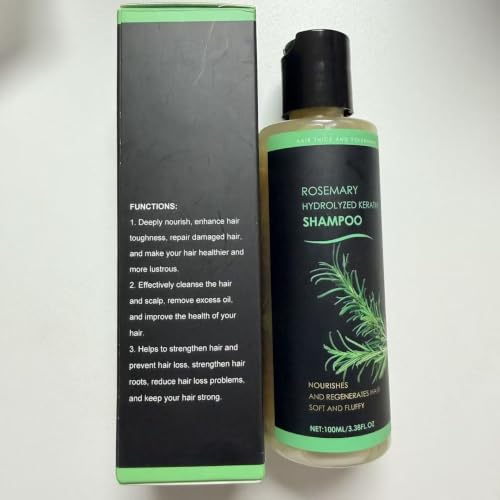 ChLNDalin Rosemary Hair Growth Shampoo 3.38 Fl Oz - Nourishes & Regenerates Hair for Thinning & Hair Loss, Suitable for All Hair Types