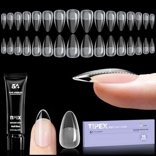 Tipex Instant Apex Gel Nail Tips Almond 128pc