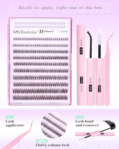 Fluffy Lash Clusters Kit 8-14MM with Bond & Seal