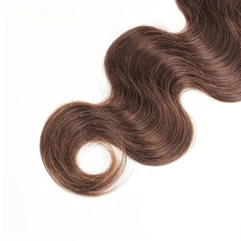 4x4 Brown Lace Closure Brazilian Virgin Hair 16 Inch