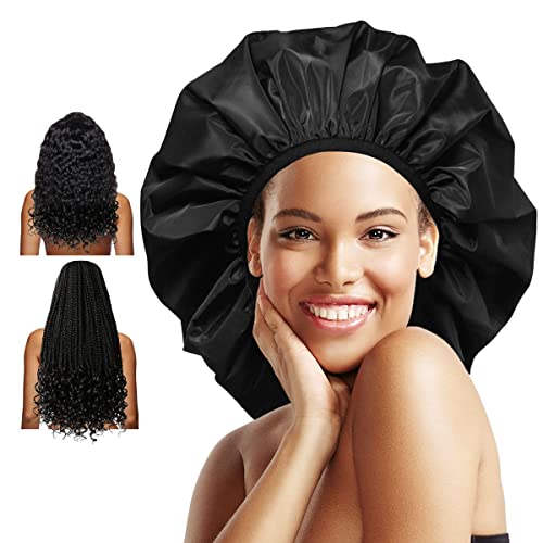 Auban Extra Large 16" Shower Cap with Satin Lining