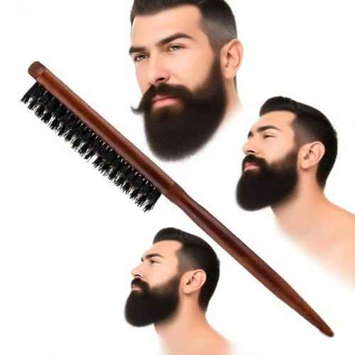 Men's Wood Hair and Beard Brush ? Soft Boar Bristles ? Massages and Exfoliates Skin and Scalp ? Ideal Men's Grooming Accessory