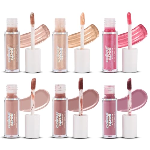 Profusion Cosmetics Colourspell Mini Lips 6 PC Lip Gloss Set ? Sparkling Toppers & Matte Glosses for a Shiny Finish, Vegan & Cruelty-Free Makeup Set