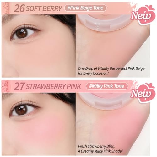 Peripera Pure Blushed Sunshine Cheek Blush - Strawberry Pink Matte