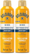 Gold Bond No Mess Talc-Free Body Powder Spray, 7 oz, Fresh