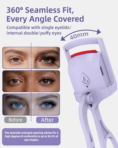 Heated Eyelash Curler with 5s Fast Heat & 24H Curl