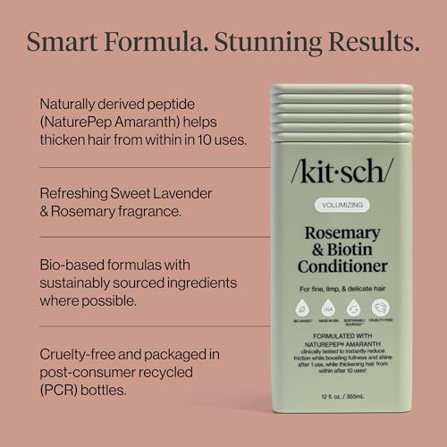 Kitsch Rosemary & Biotin Volumizing Conditioner for Hair Growth (12 oz)