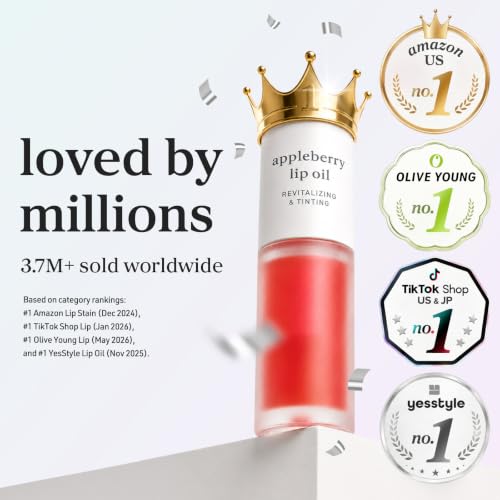 NOONI Korean Tinted Lip Oil - Applepeony - Hydrating & Plumping Lip Glow