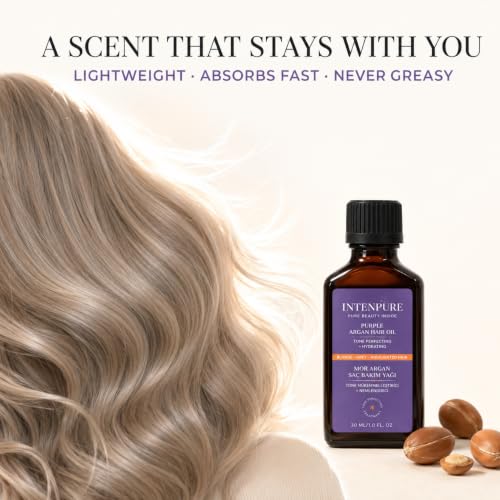 Purple Hair Oil for Blonde & Gray Hair - Anti-Brass Toner & Repair Serum