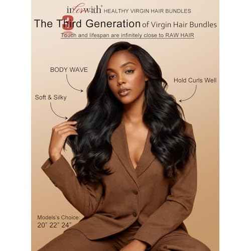 inlovwith Body Wave Bundles Human Hair, 100% Unprocessed Brazilian Virgin Hair, Selected Healthy Human Hair Bundles for Women(Single Bundle, 26 Inches)