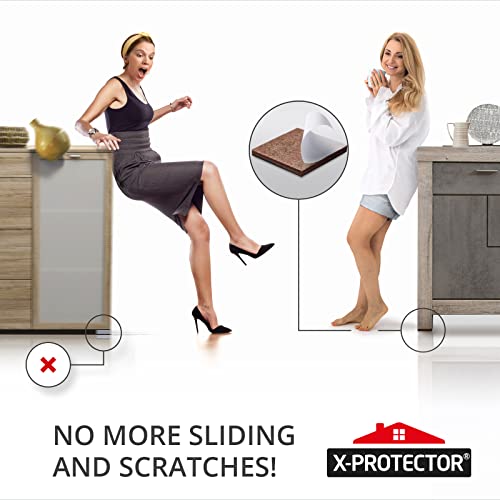 X-PROTECTOR Non Slip Furniture Pads – 12 Premium Furniture Grippers 3"! Best SelfAdhesive Rubber Feet Furniture Feet – Ideal Non Skid Furniture Pad Floor Protectors – Keep Furniture in Place!