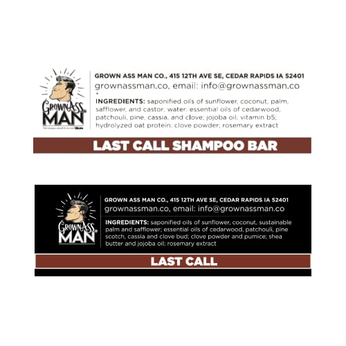 Grown Ass Man Co. Combo Packs - Solid Soap & Shampoo Bars Rich Lather with Natural Oils & Gentle Scrub for Men - Plastic Free & Eco-Friendly, Natural & Organic Deep Clean, 4oz Bars (Last Call 3-Pack)