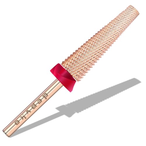Depvko 5-in-1 Carbide Nail Drill Bit 3/32'' Rose Gold Fine