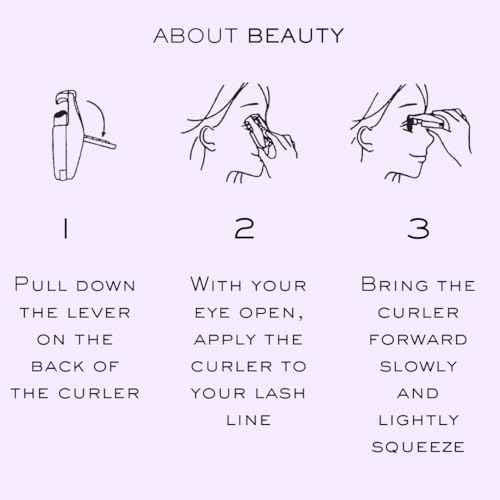 On-The-Go Compact Eyelash Curler, Includes 1 Replacement Pad, Portable Lash Curler Perfect for Travel Makeup, Ergonomic Design is Gentle on Lashes