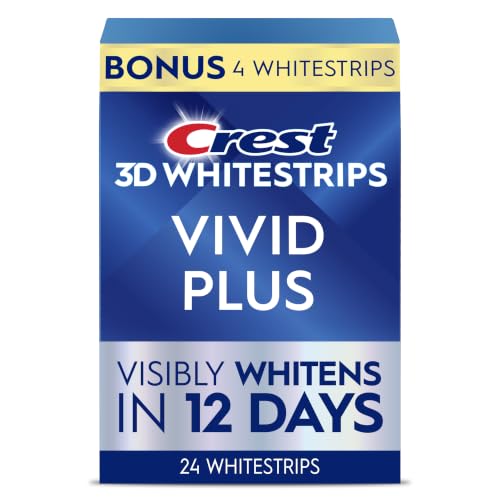Crest 3D Whitestrips Vivid Plus Teeth Whitening Kit, 12 Treatments
